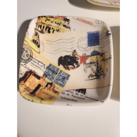 Williams Sonoma GRAND TOUR 5" Bread Dipping Appetizer Bowl Dip 3 Dish Set 2008 - Picture 3 of 6